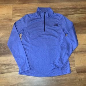 Womens Purple North Face quarter zip